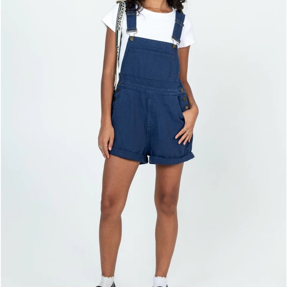 Princess Polly Shorts Princess Polly Kacey Overalls Navy New Size 4